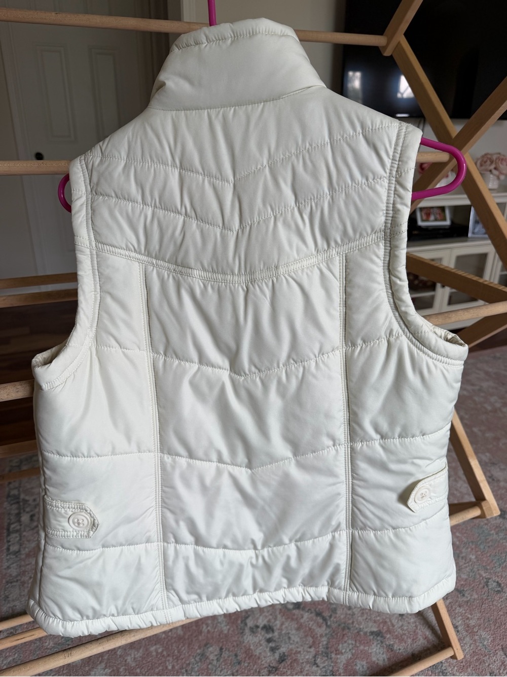Sonoma Cream Quilted Puffer Vest - Sleeveless - Picture 2 of 3